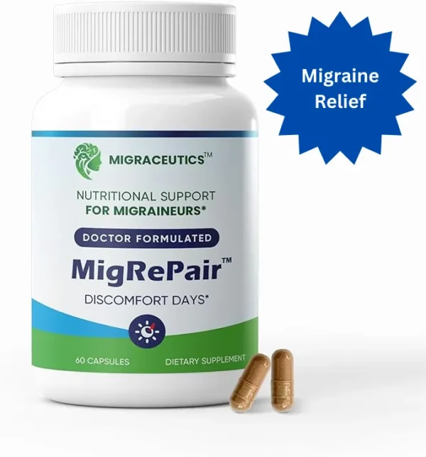MigRePair | Doctor Formulated Evidence-Based Herbal Supplement for Migraine Relief Needs
